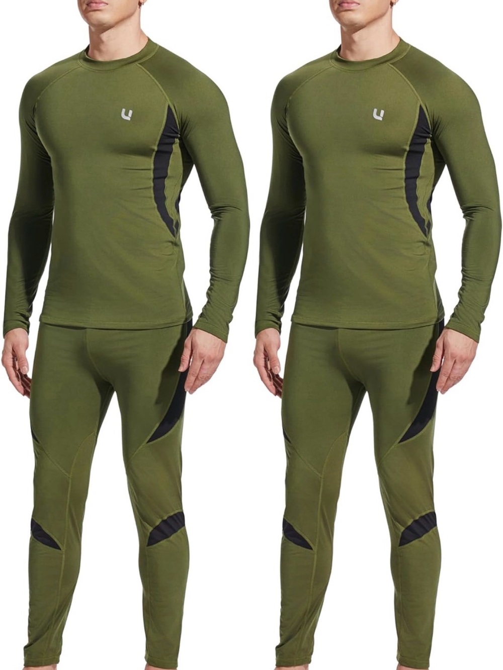 Men's Olive Green Long Sleeve thermal underwear